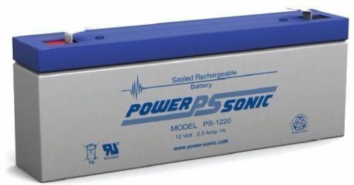 Power-Sonic PS-1220 12V 2.5AH AGM SLA Battery - Alarm UPS Medical F1 Terminal