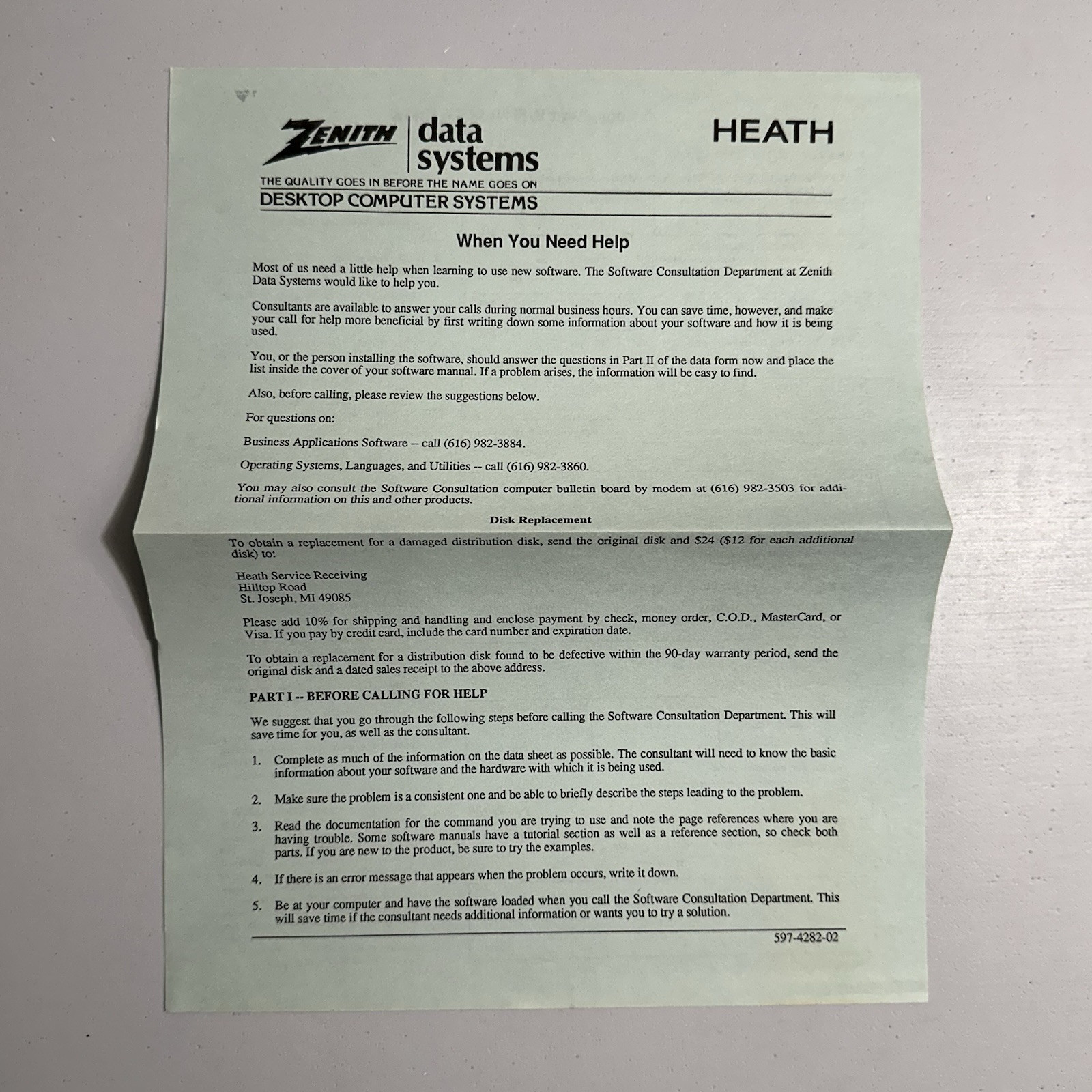 Zenith Data Systems Heath Computer Microsoft PASCAL Compiler MS-DOS Software