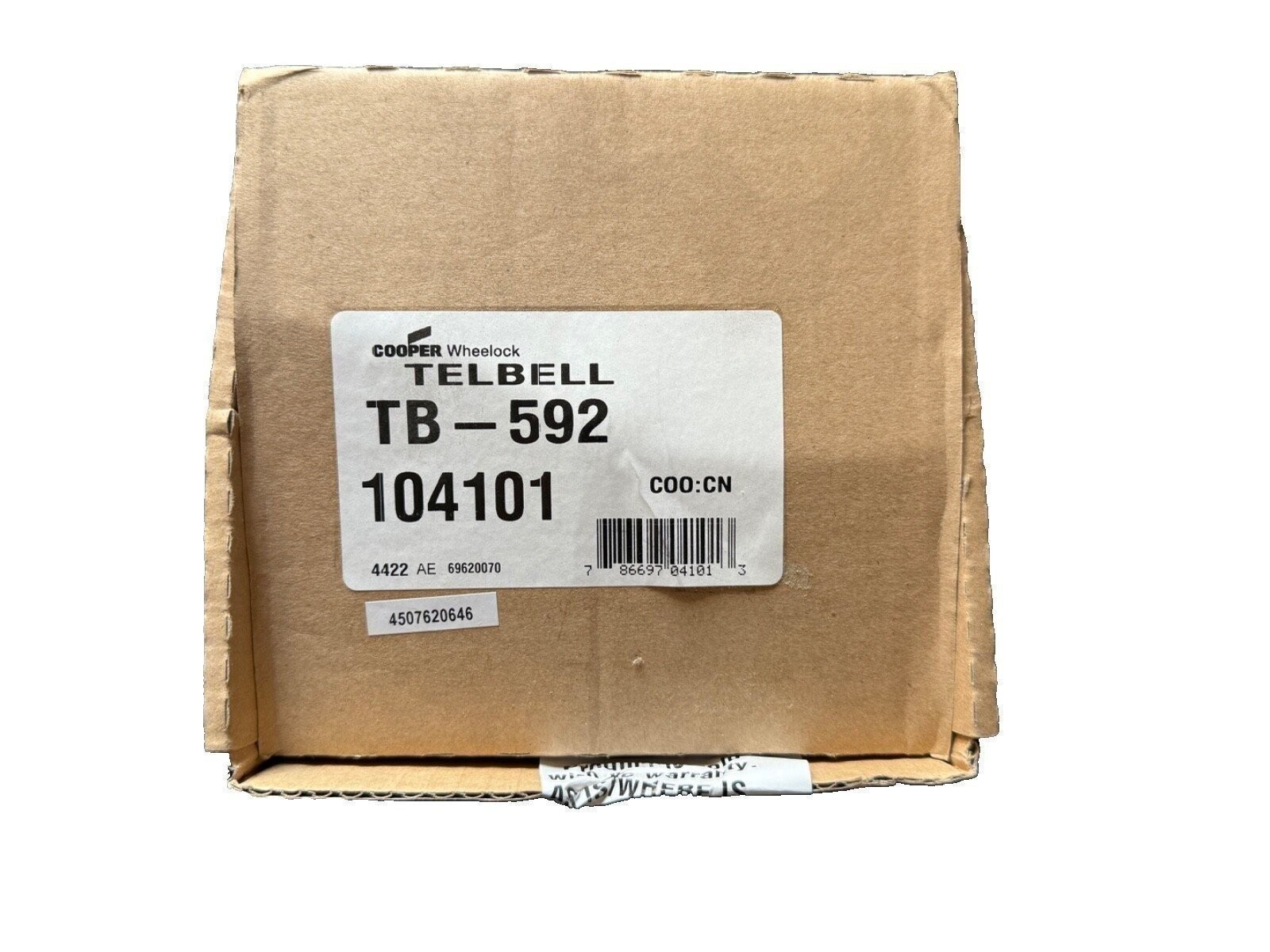 Eaton Wheelock TB-592 104101 TelBell Grey (NEW IN BOX)