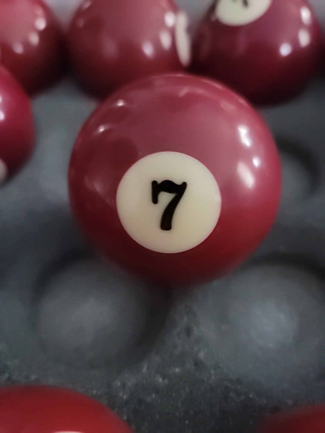 # 7 Ball Replacement Pool Table-Billards Size 2.25" Standard Single Vintage