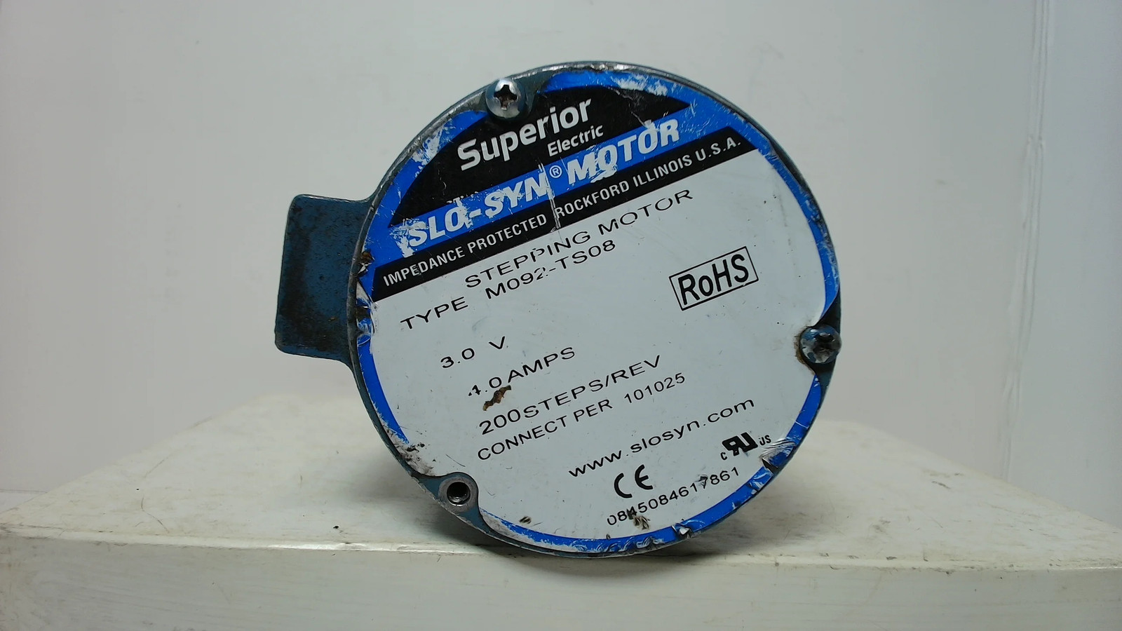 Superior Electric M092-TS08 Slo-Syn Stepper Motor 3.0VDC 4.0A-Used