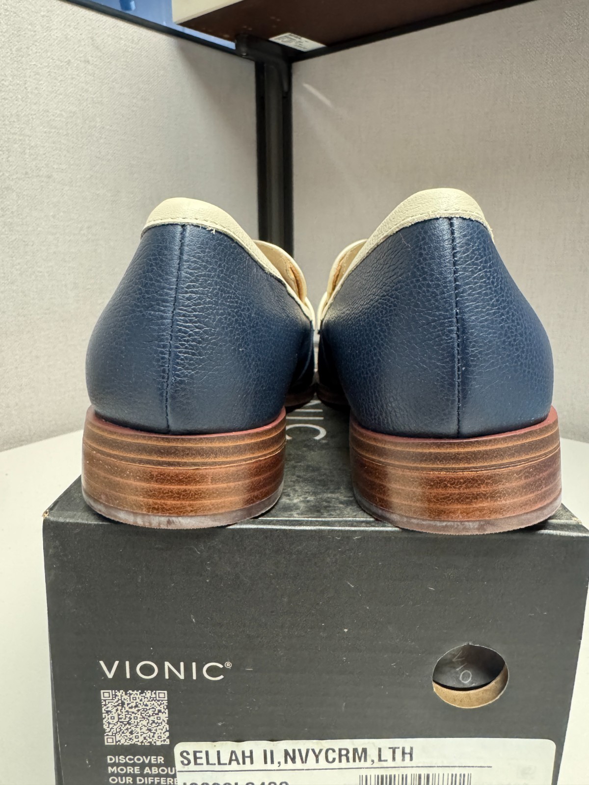 Vionic Women's Sellah Navy Cream Loafer Medium Width Multiple Sizes