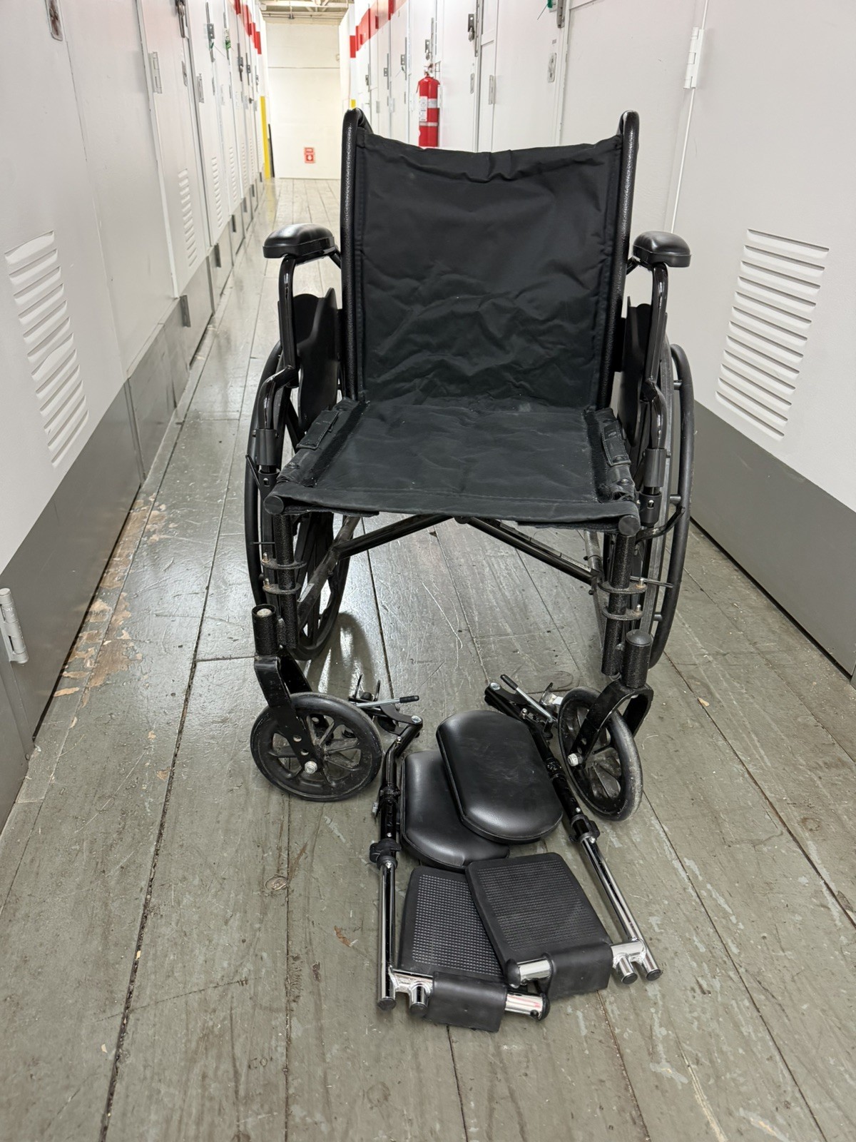 Drive Cruiser III Manual Wheelchair Black Steel Detachable Footrests Wheel Locks