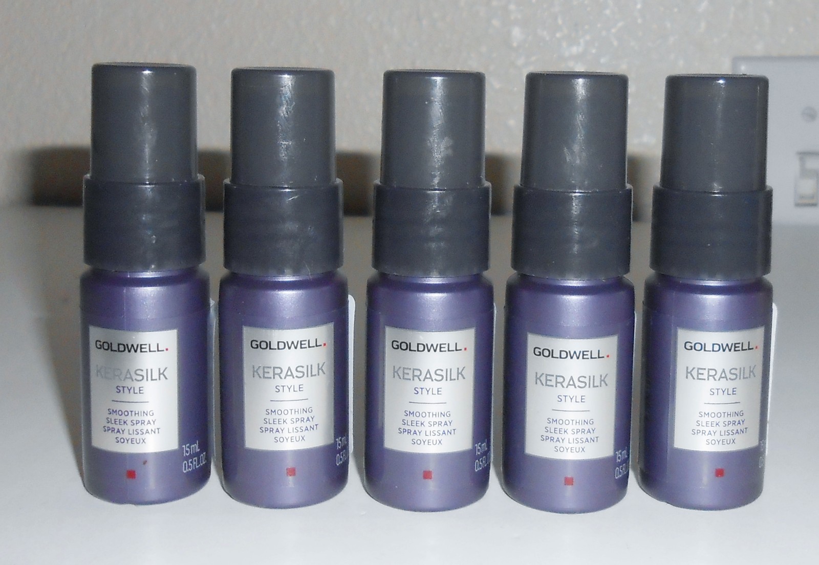 Goldwell Kerasilk Lot of 5 Smoothing Sleek Spray 0.5 oz. each - 2.5 oz. Total