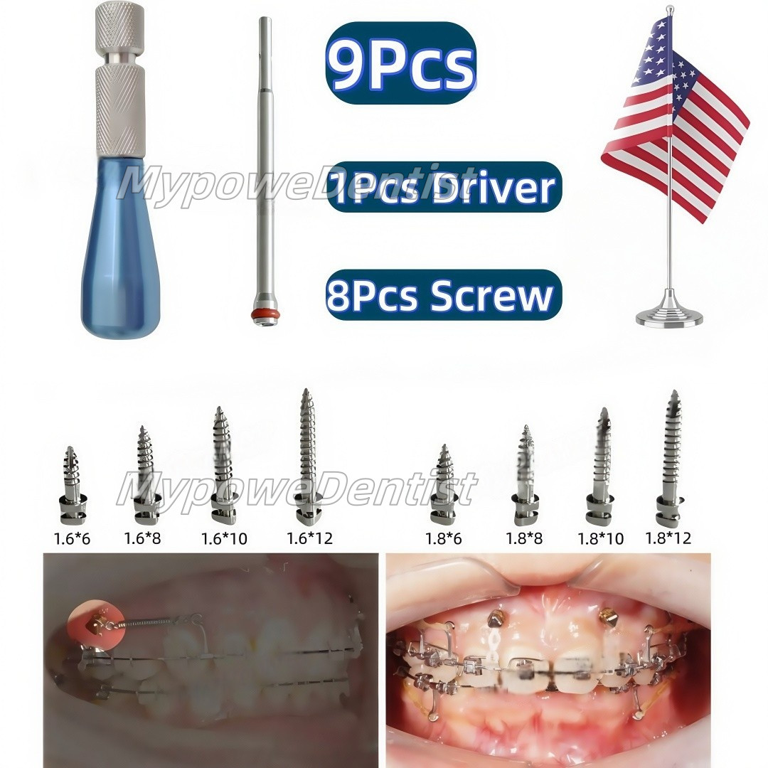 Dental TAS Mini Micro Screw Orthodontic Anchorage Screws Handle Driver Implants