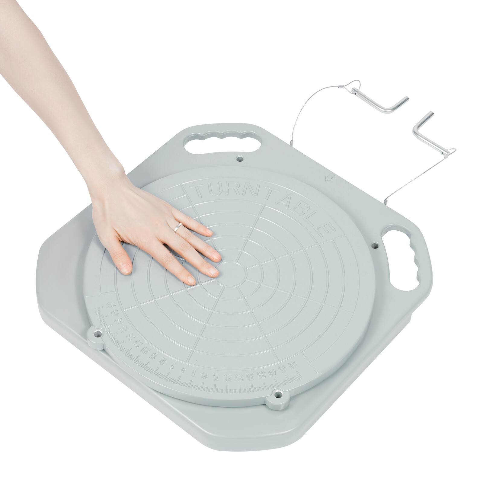 2pcs 3-Ton Front End Wheel Alignment Turntable Plate 360° Rotating Plate Table