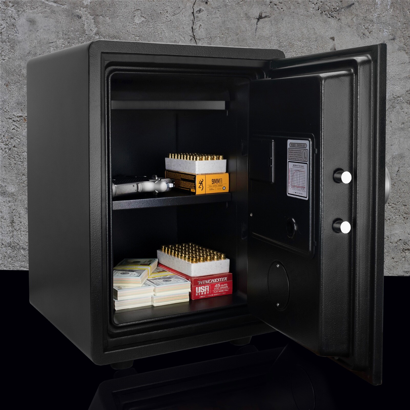 Digital Biometric Fireproof Waterproof Safe Box for Home Office Cash Jewelry