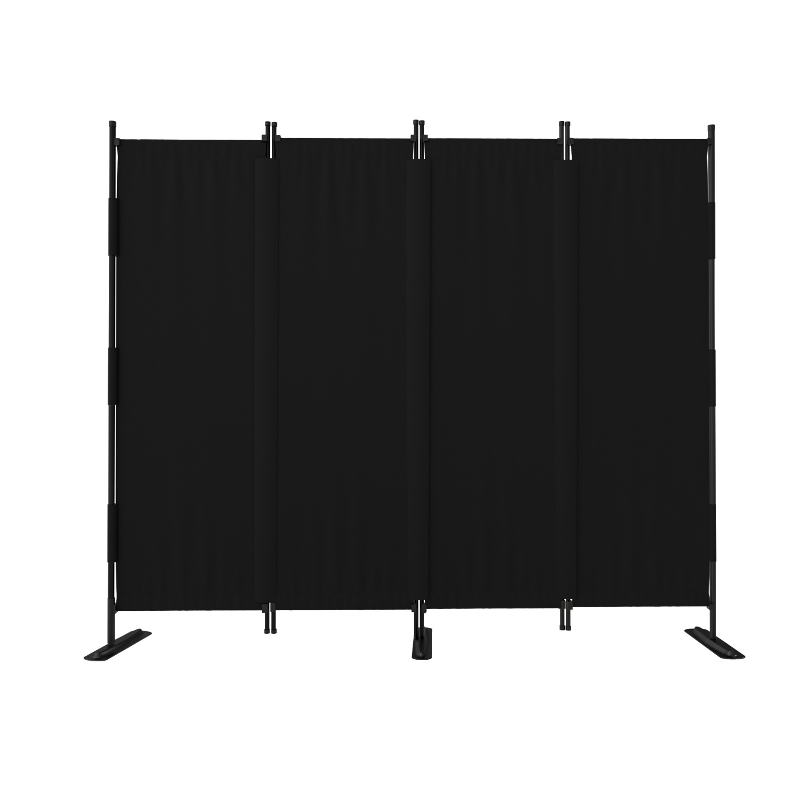 Room Divider 4 Panel Upgraded Folding Privacy Screen with 3 Metal Feet