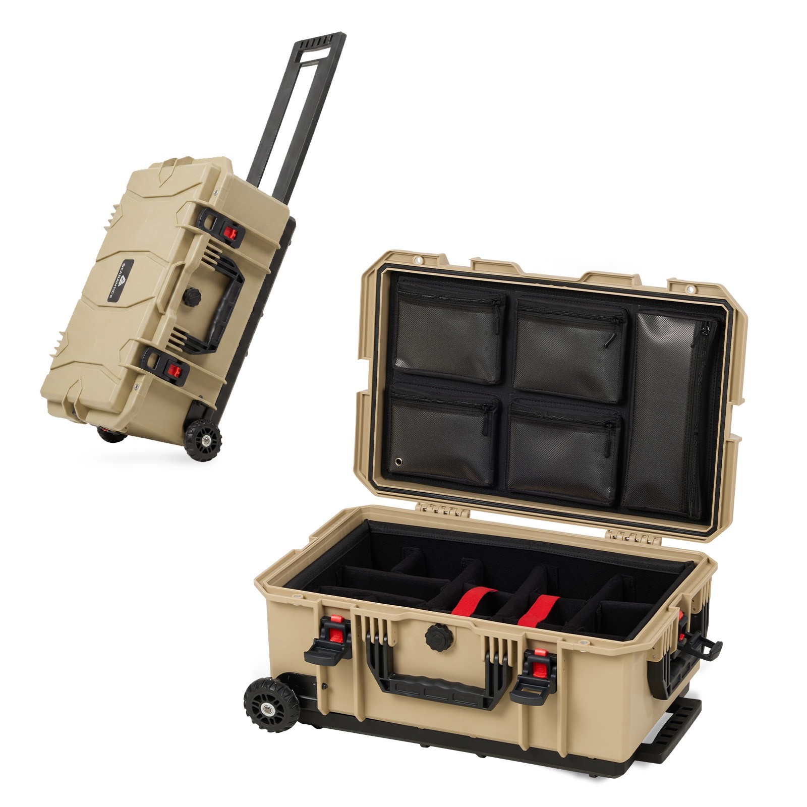Gearantics Weatherproof Hard Case, Trolley Case with Wheels, IP67 Waterproof