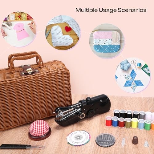 Handheld Sewing Machine, Quick Mini Sewing Machine with Portable Sewing