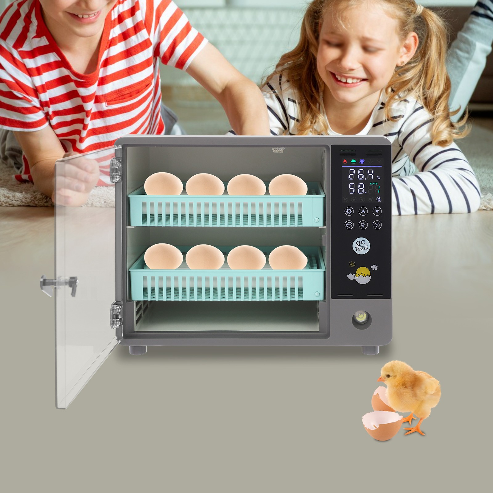 55W JY-24 Egg Incubator with Automatic Egg Turning Incubator For Chicken Eggs ﻿