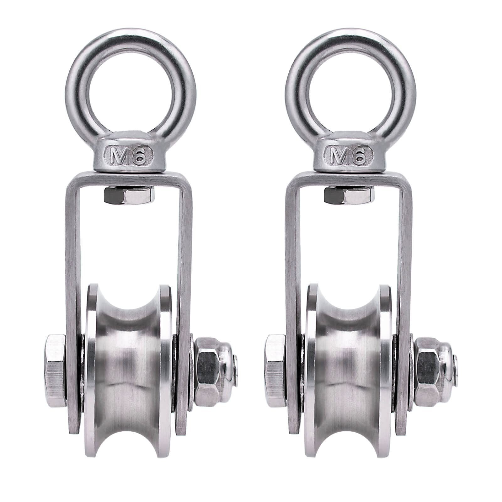 Cable Pulley Wheel Stainless Steel, Bearing Inside, Silent and Smooth, Rope P...