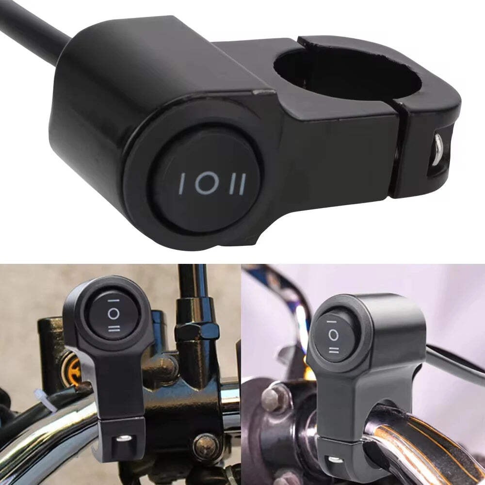 Universal Motorcycle 3-Way Switch ON-OFF Waterproof Mini Driving Light 12V 10A