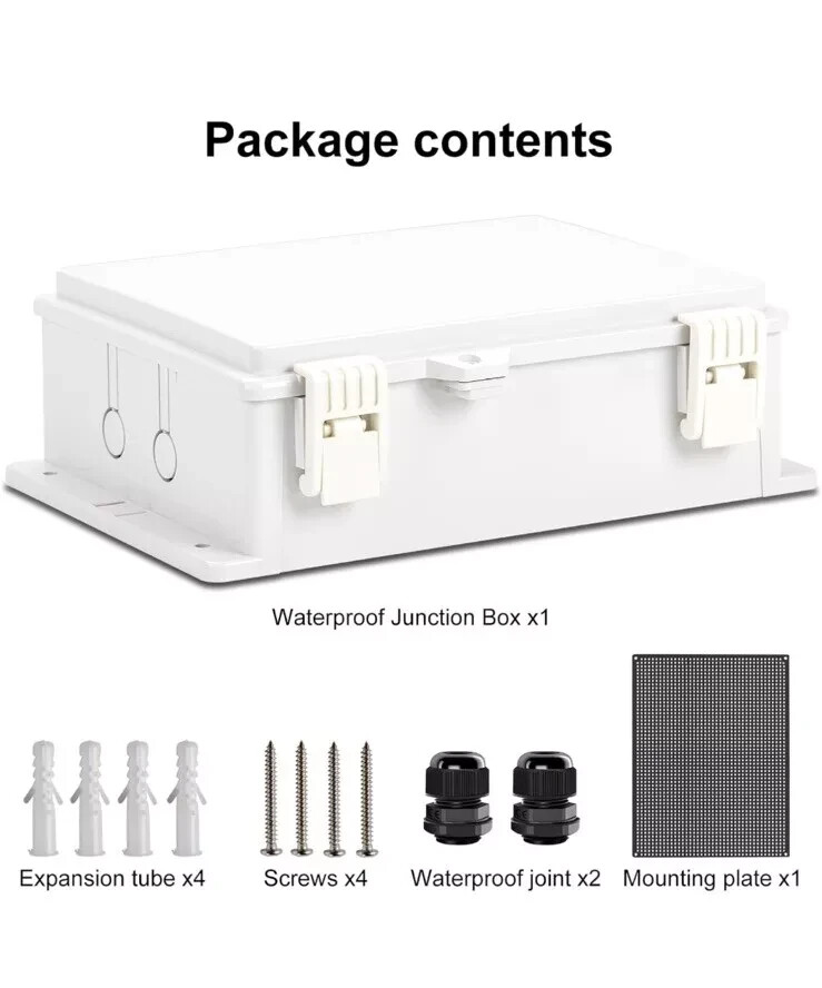 Namunanee Outdoor Electrical Junction Box, ABS Water Resistant Enclosure...