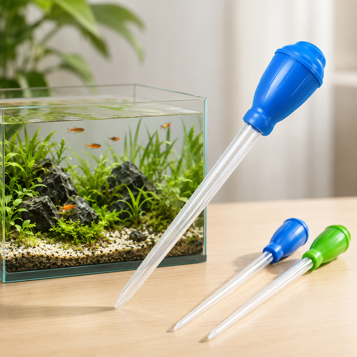 Aquarium Pipette Cleaner Fish Tank Water Changer Siphon Vacuum Cleaning Tool