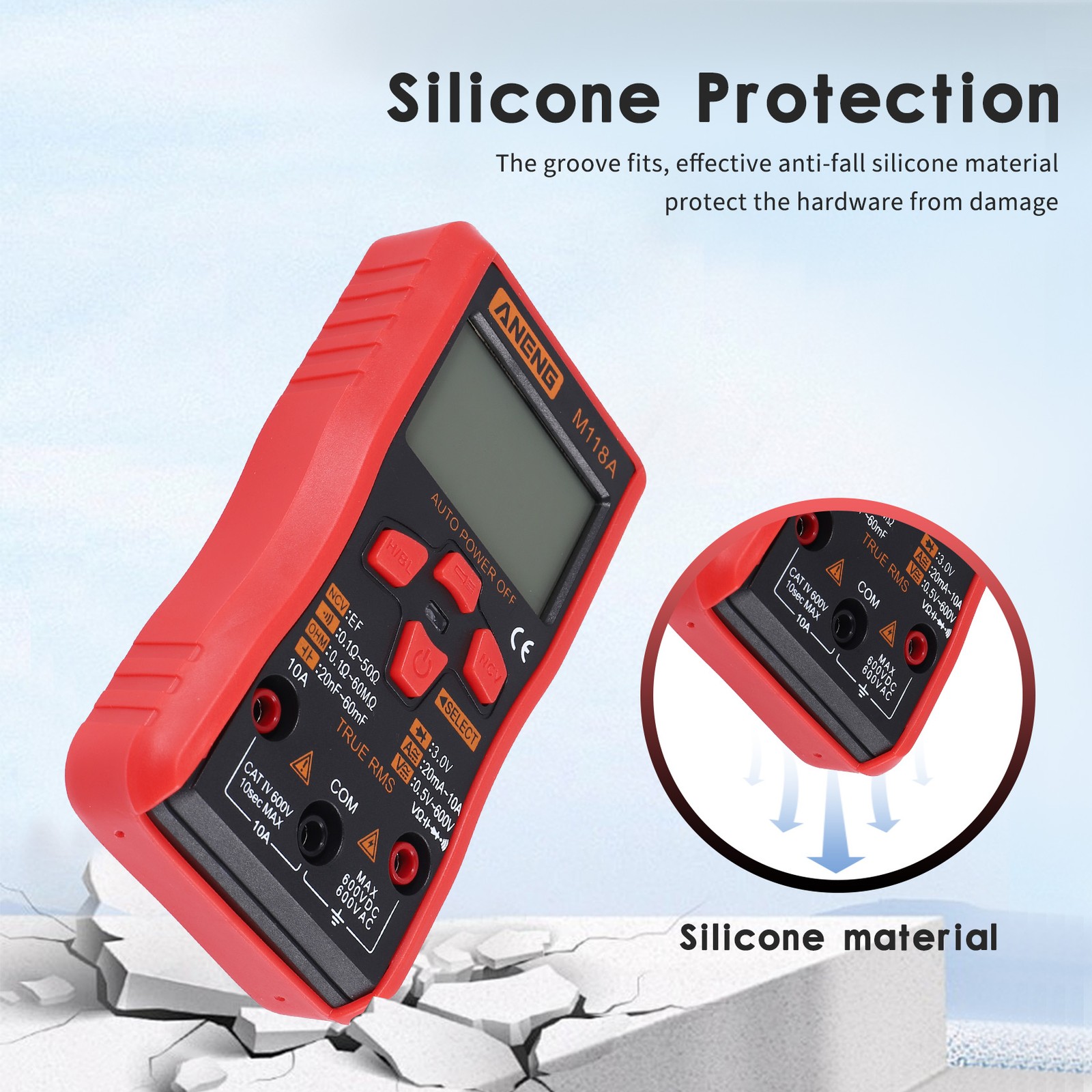 M118A Digital Multimeter Automatic True RMS Tester 6000 Counts6180