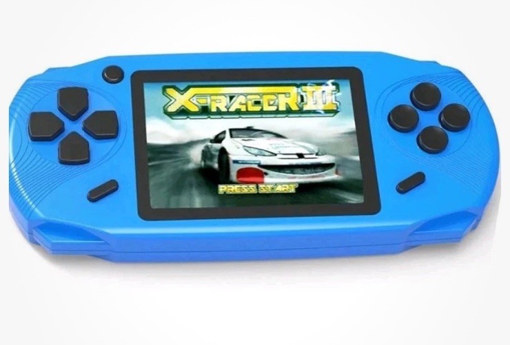 New Handheld Console Gaming#GB-10X Blue With USB Charging Cable