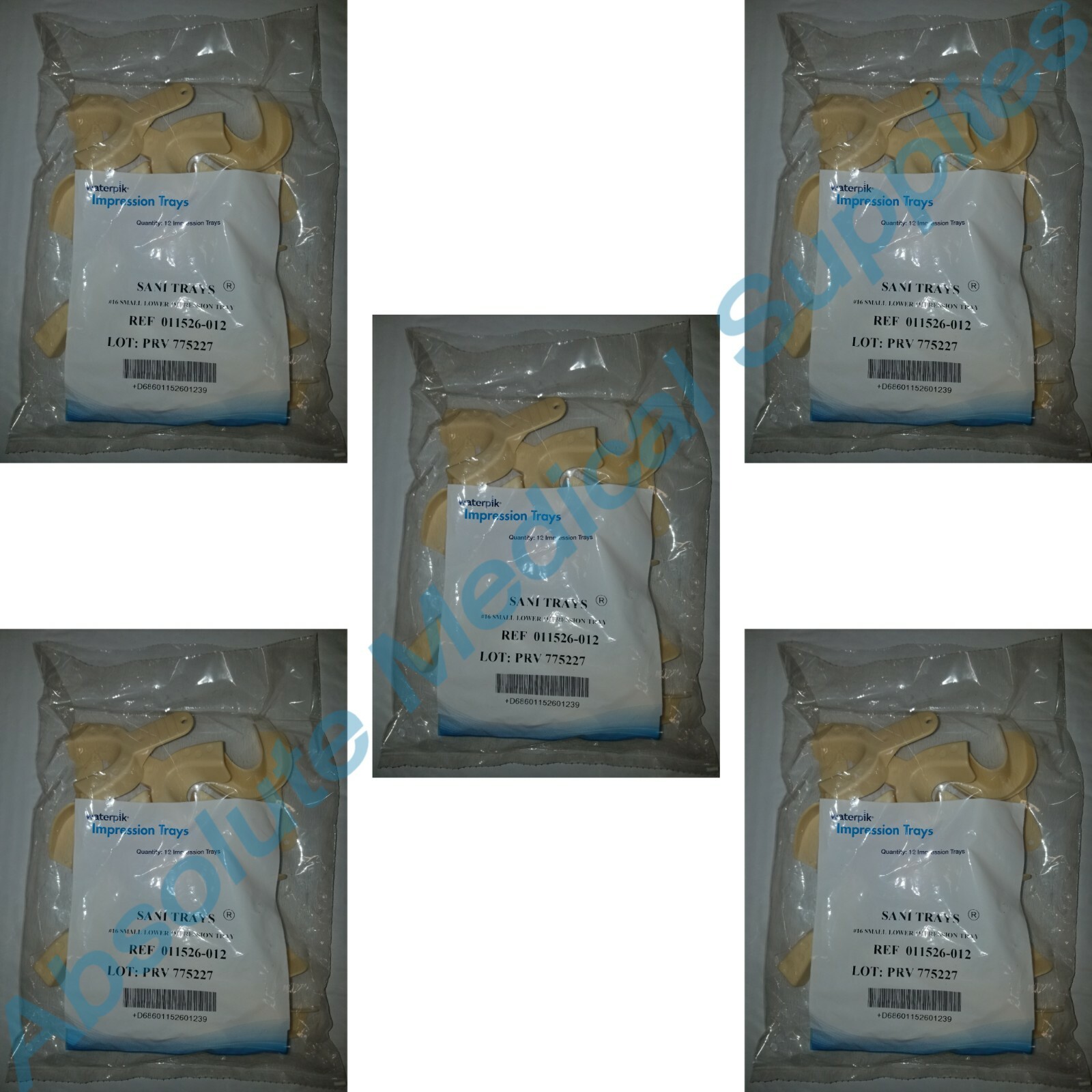 *5-Packs* WaterPik #16 Small Lower 12 Impression Sani Trays 011526-012