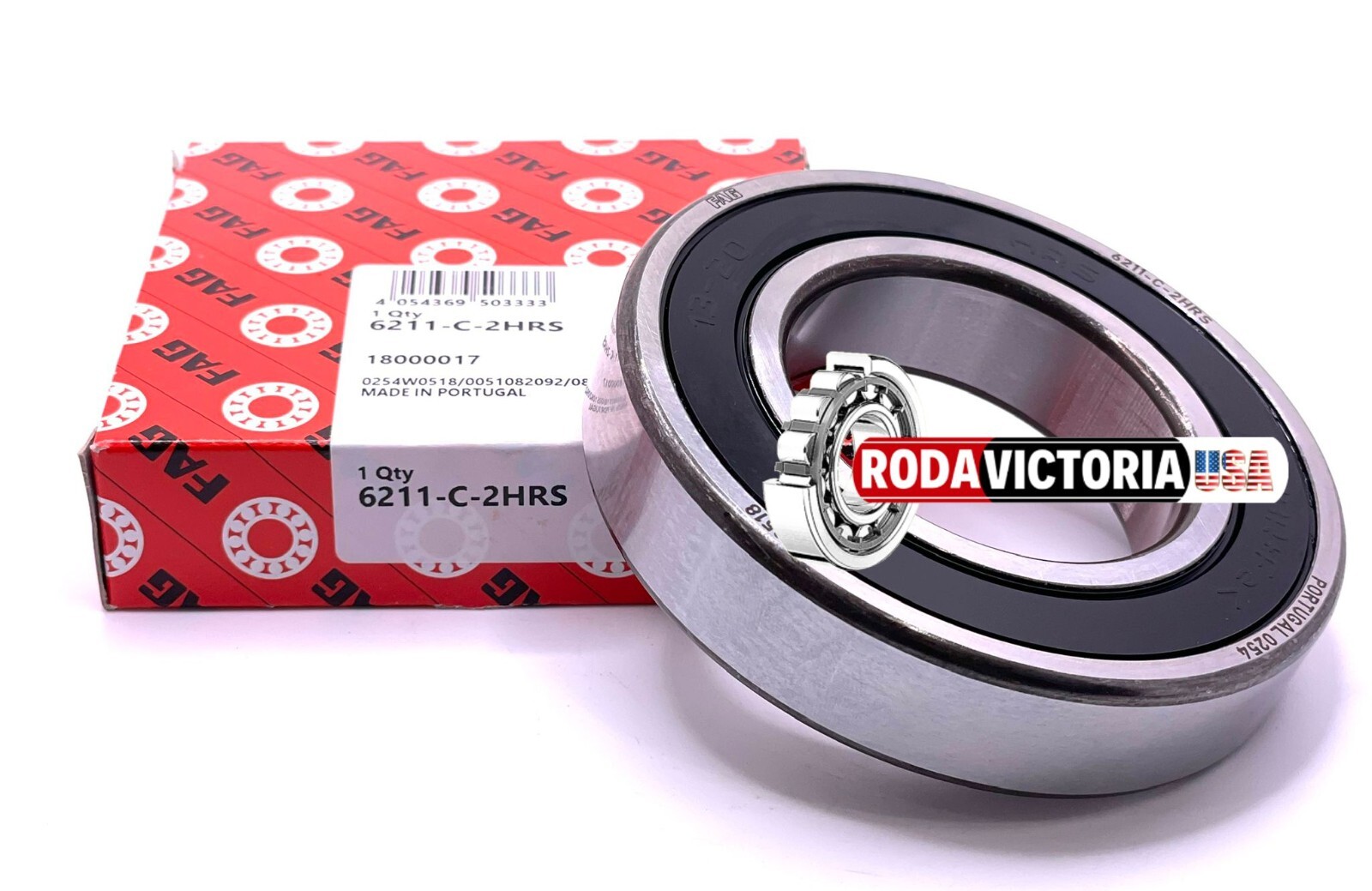 FAG 6211-2RS 55x100x21mm 2RS Rubber Sealed  Radial Deep Groove Ball Bearing