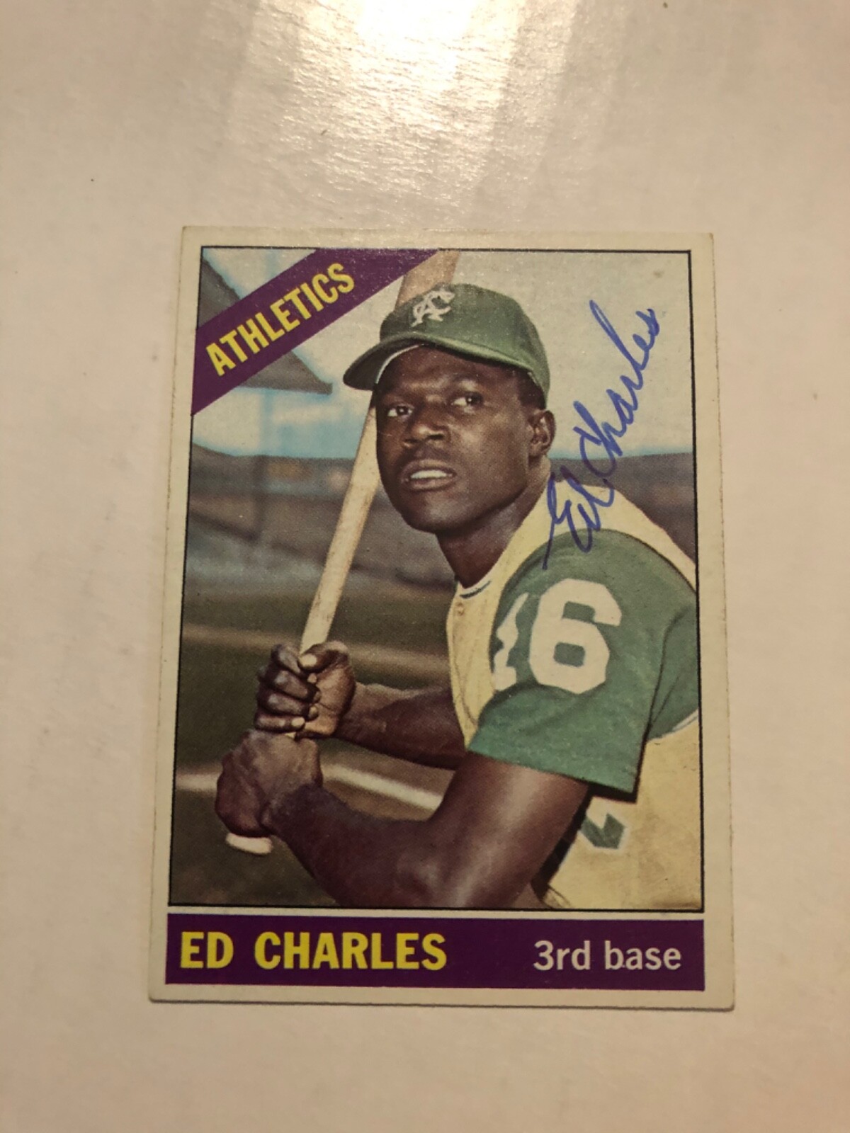 Kansas City Athletics ED CHARLES Signed Card