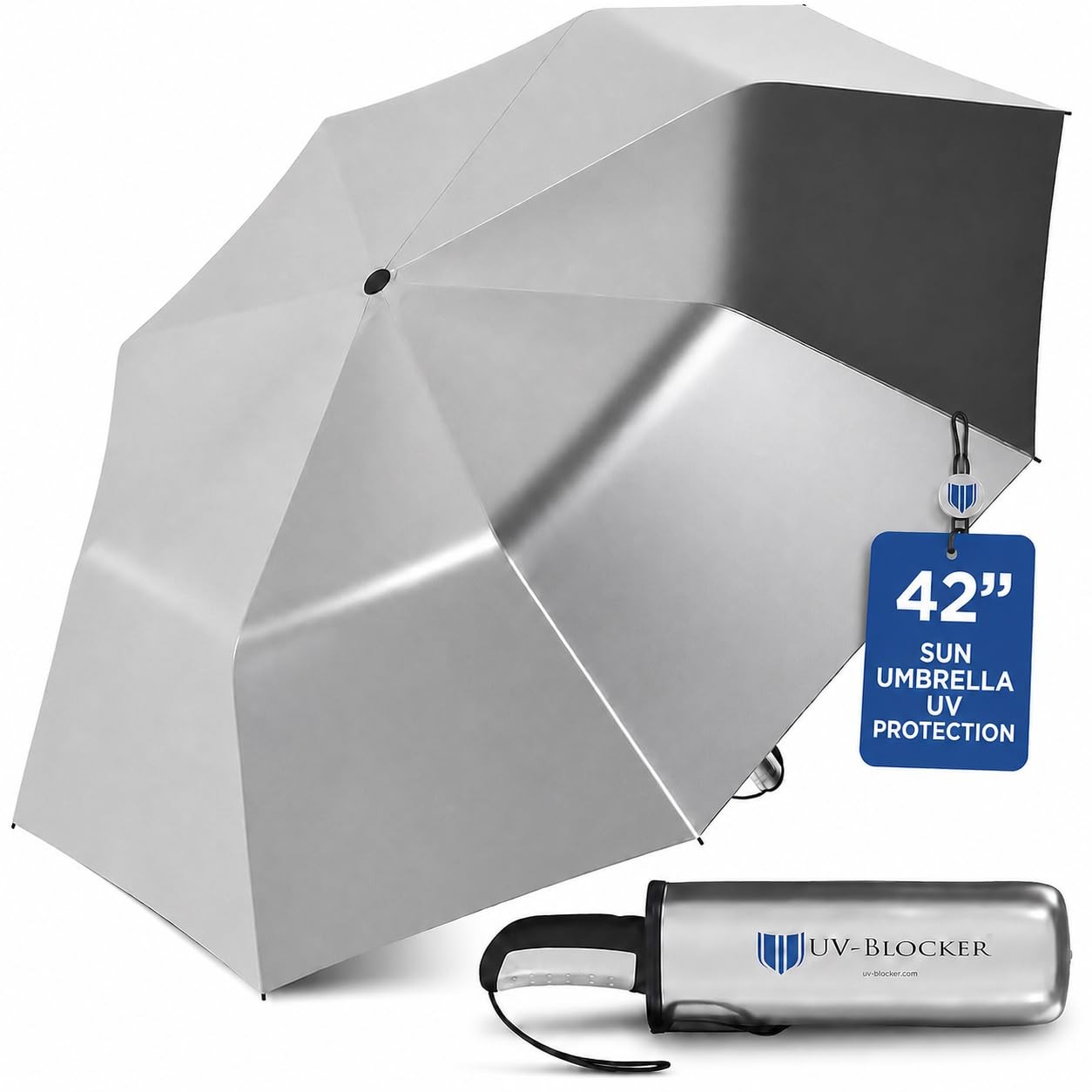 New Best UV-Blocker Sun Umbrella UV Protection Single Canopy - Auto Open/Close