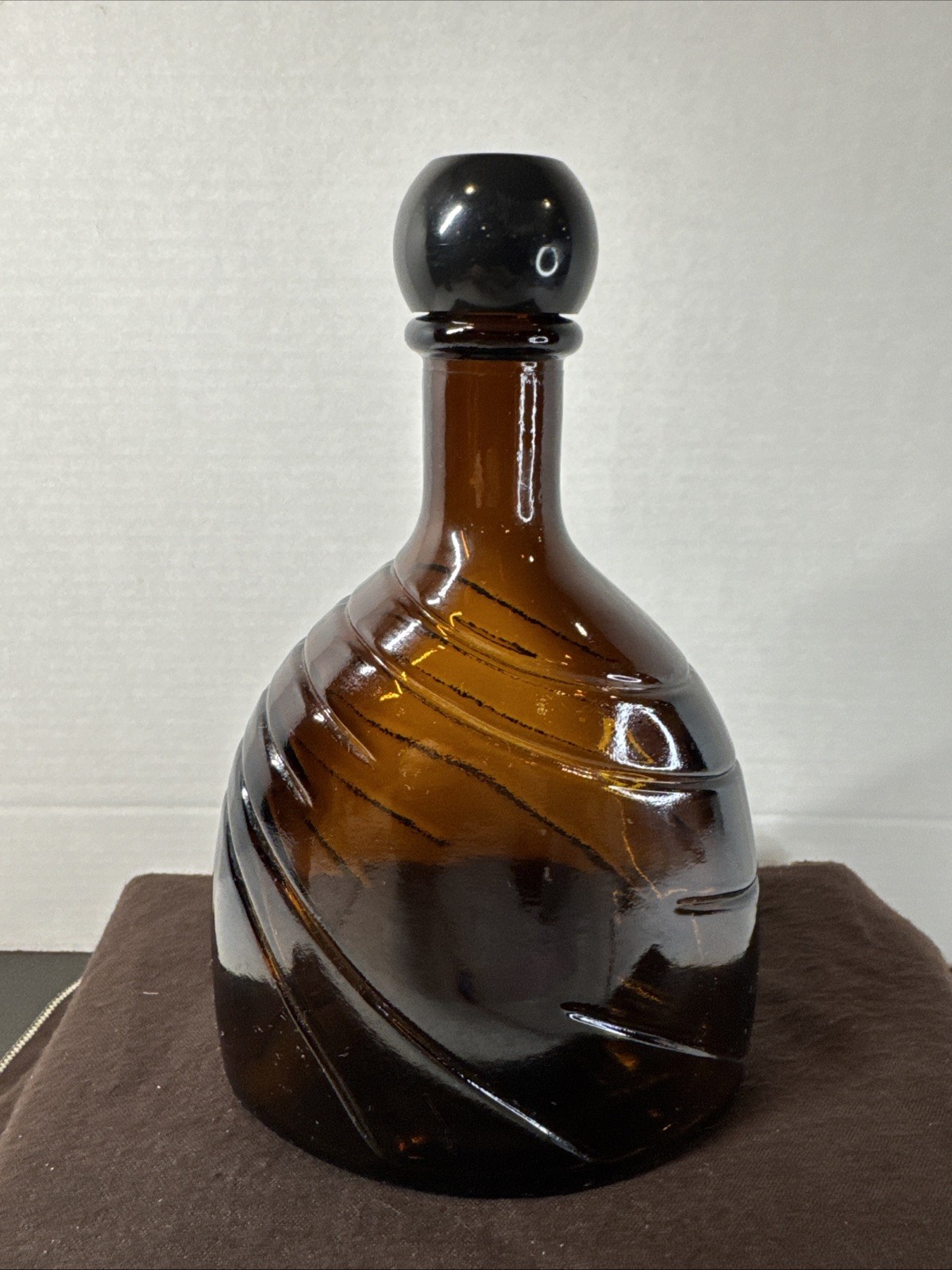 Godiva Liqueur Bottle 375ml Discontinued Empty Deep Amber Screw Lid No Labels