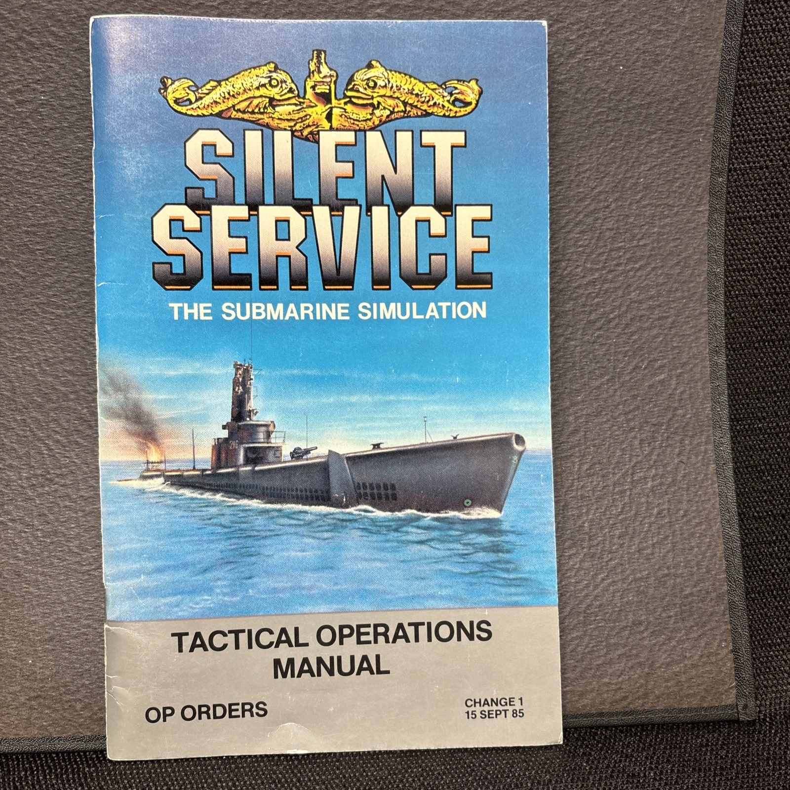 1985 SILENT SERVICE Tactical Operations Manual Submarine Simulation MicroProse