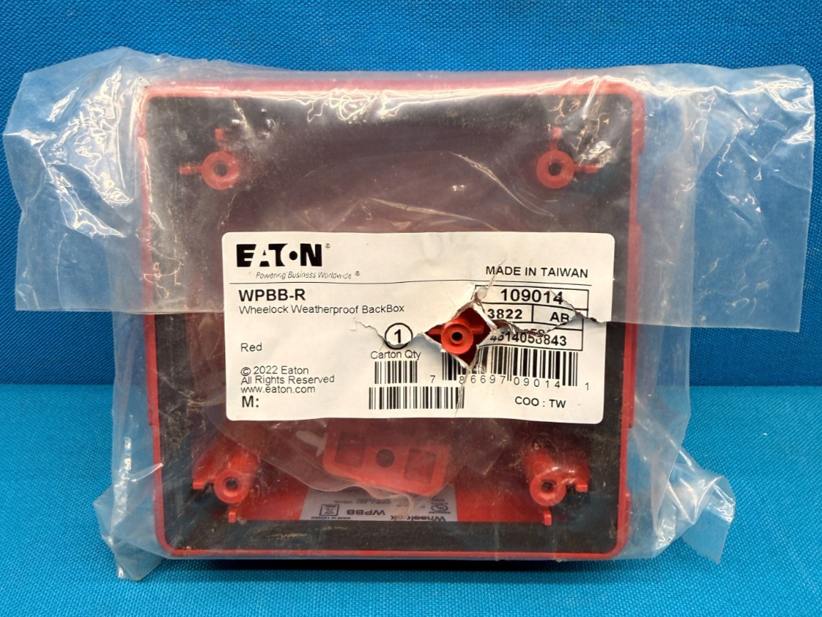 Eaton WPBB-R Wheelock Weatherproof Back Box Red