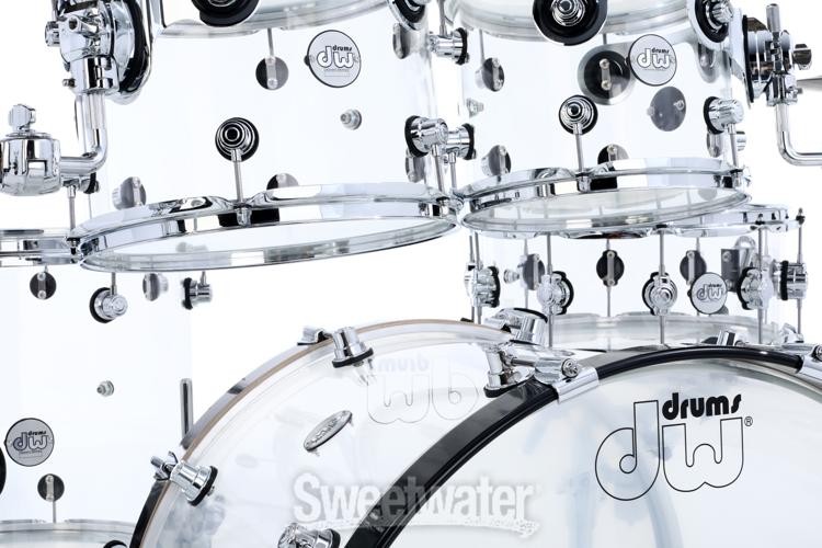 DW Design Series 4-piece Shell Pack - Clear Acrylic