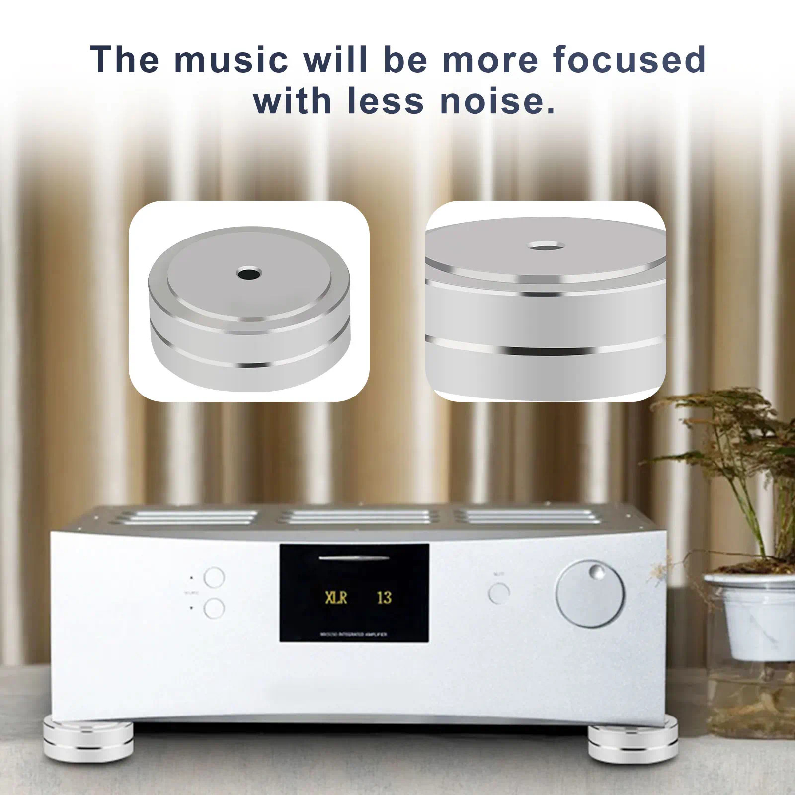4x 40x15mm Aluminum Hi-END Audio Speaker Isolation Stand Turntable DAC Feet Pad