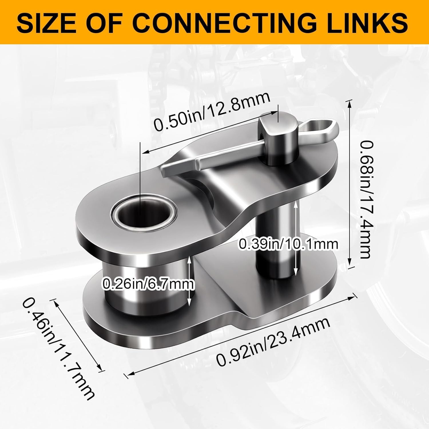 OIIKI 5PCS Roller Chain Offset Link #420, Half Link, Crank