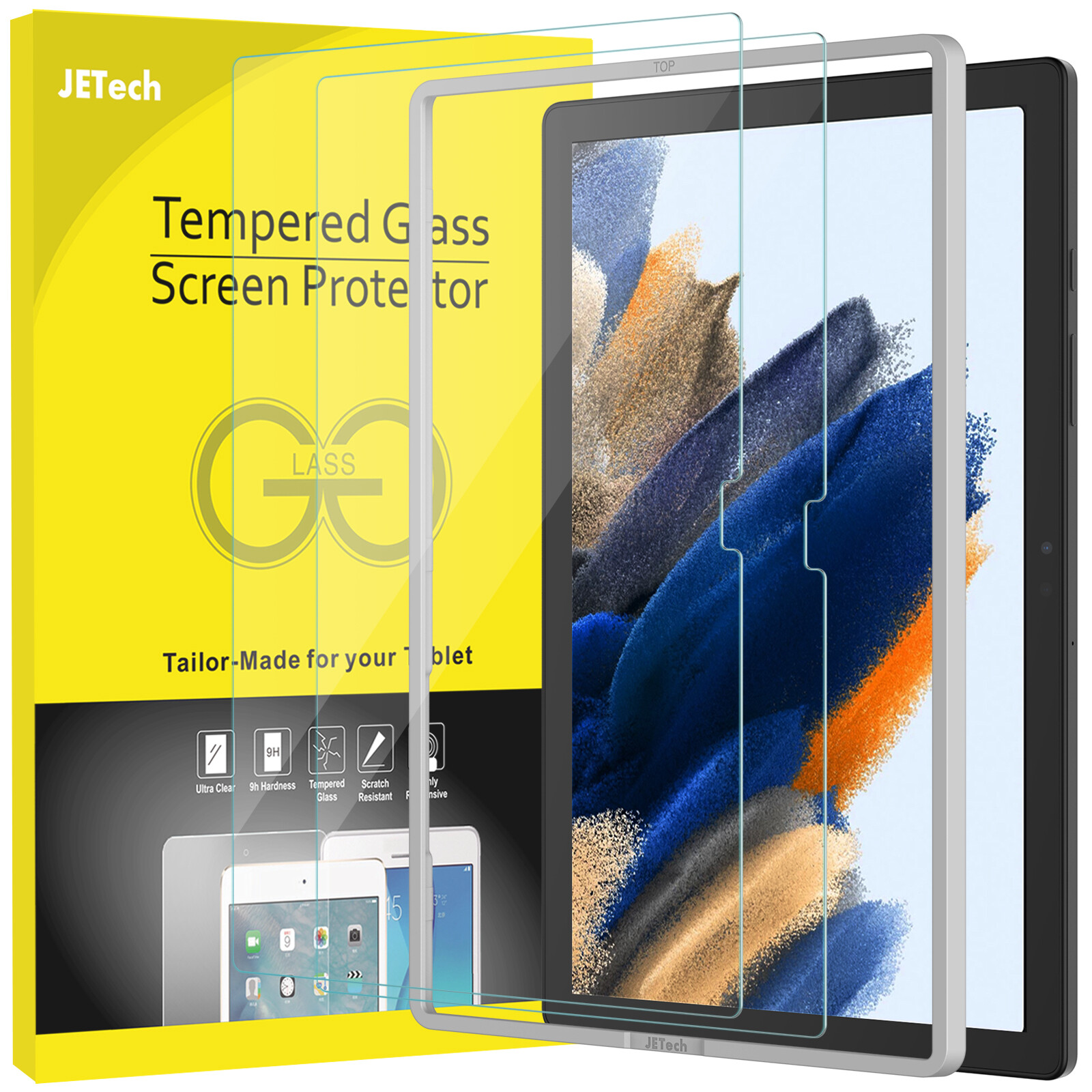 JETech Screen Protector for Samsung Galaxy Tab A8 10.5-Inch, 2021 Model, 2-Pack