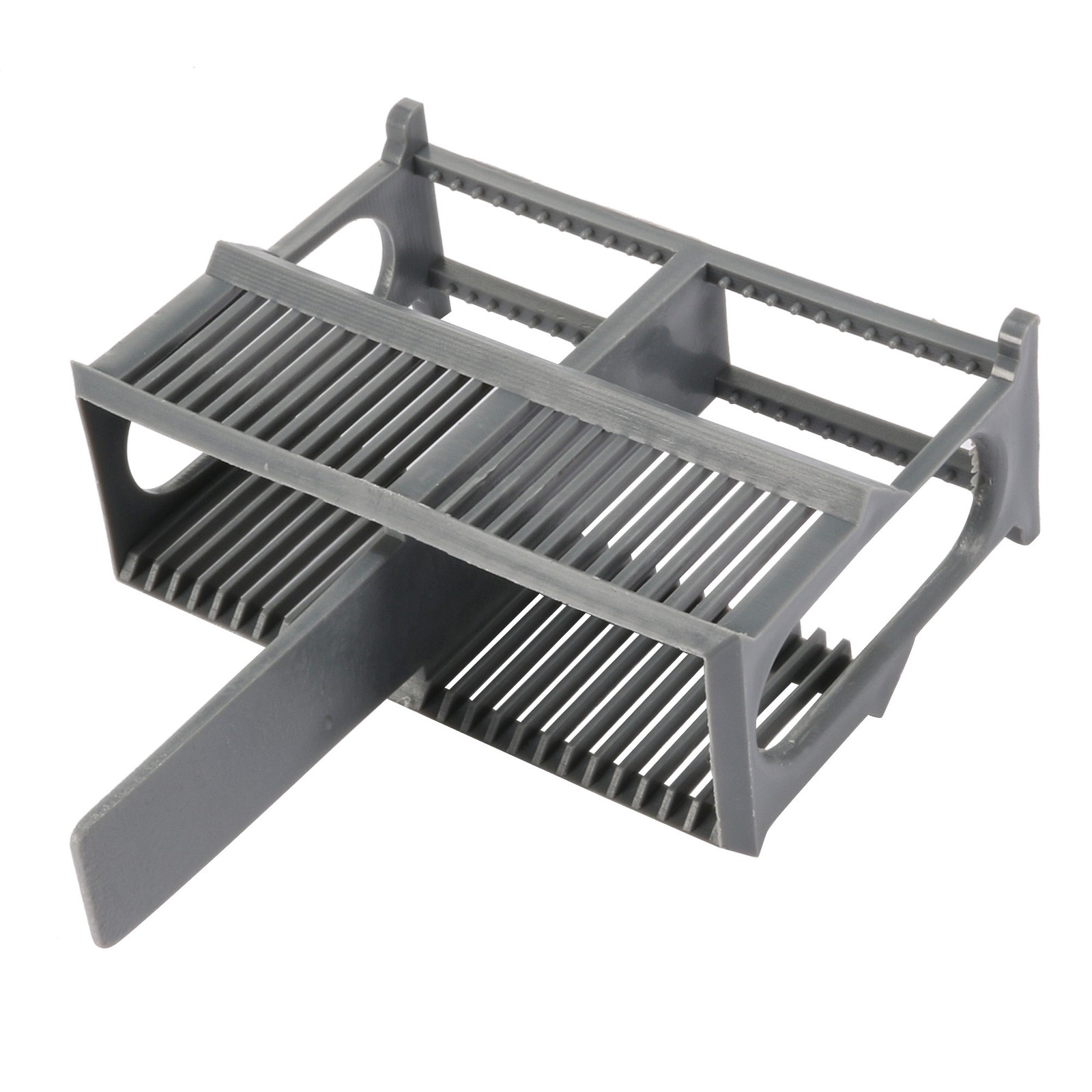 1 x Microscope Slides Rack 24 Positions Polypropylene Staining Rack Gray