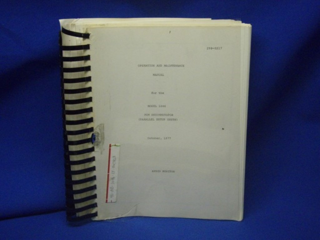 Aydin Monitor Model 1046 Operation & Maintenance Manual
