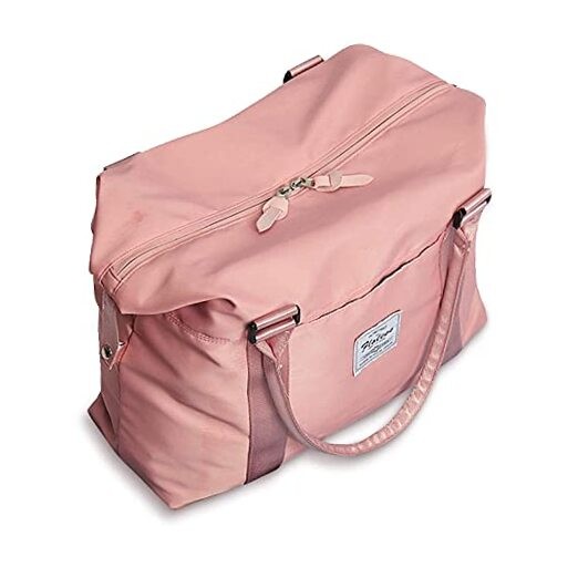 Womens travel bags, weekender carry on for women, sports Gym Bag, A-Pink