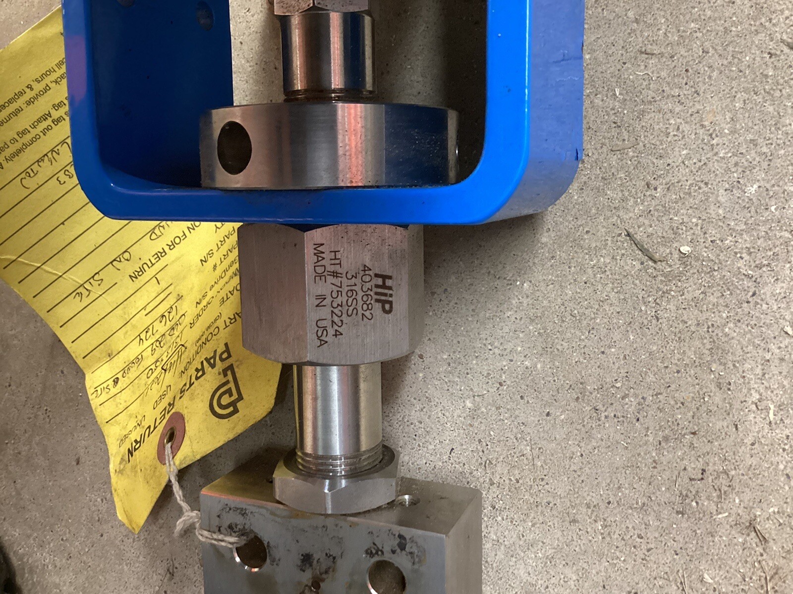 HiP 316SS High Pressure Needle Valve Assembly, 10000 PSI