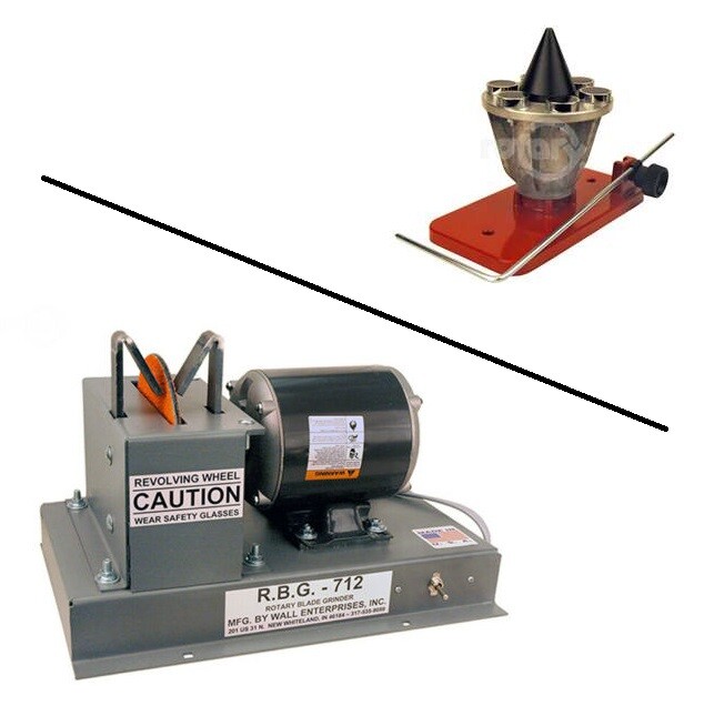 Mower Blade Sharpener/Grinder RBG 712 & Tecomec Blade Balancer (11706, 13216)