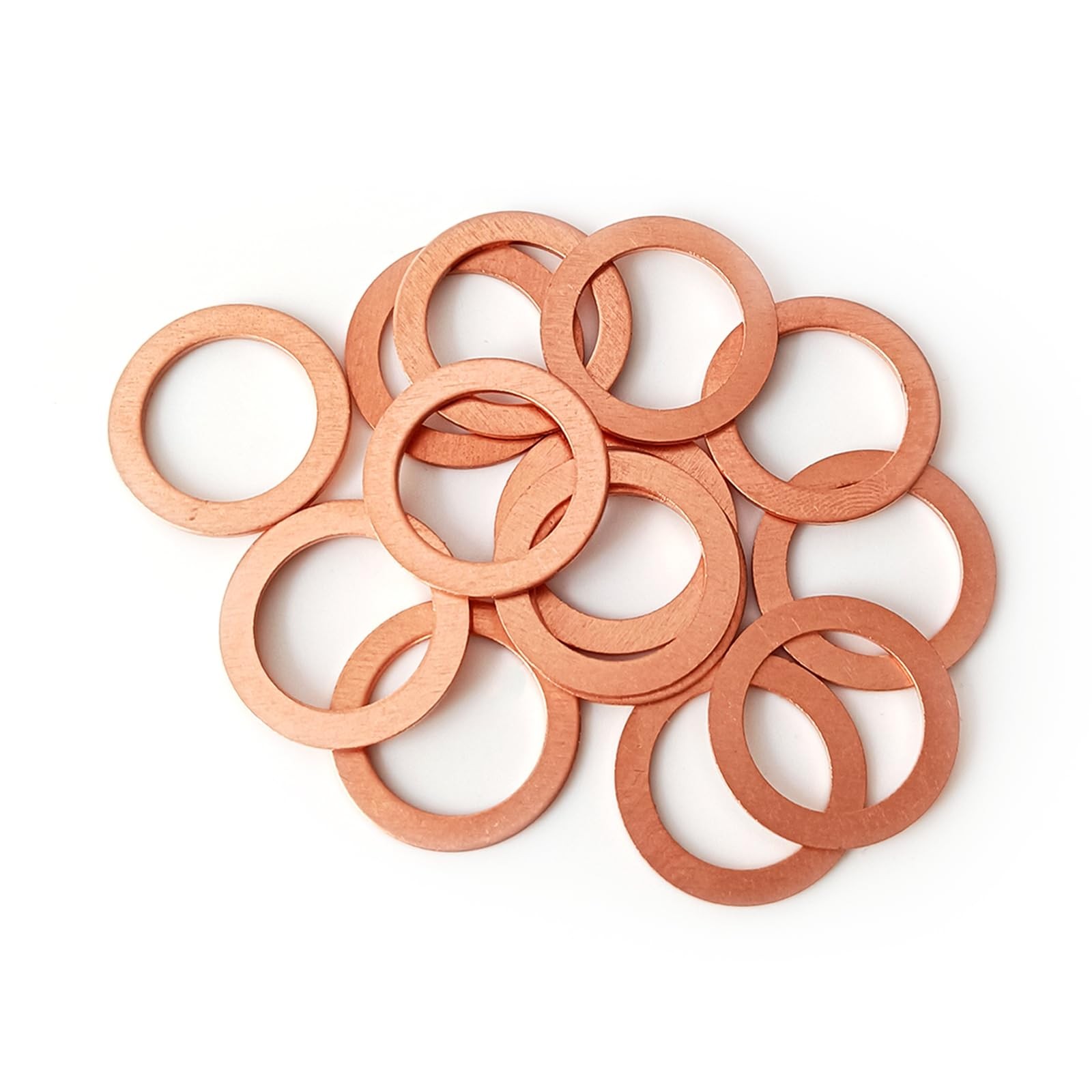 15 Pcs Oil Drain Plug Gasket - 14mm OEM Copper 007603-014106, Bronze