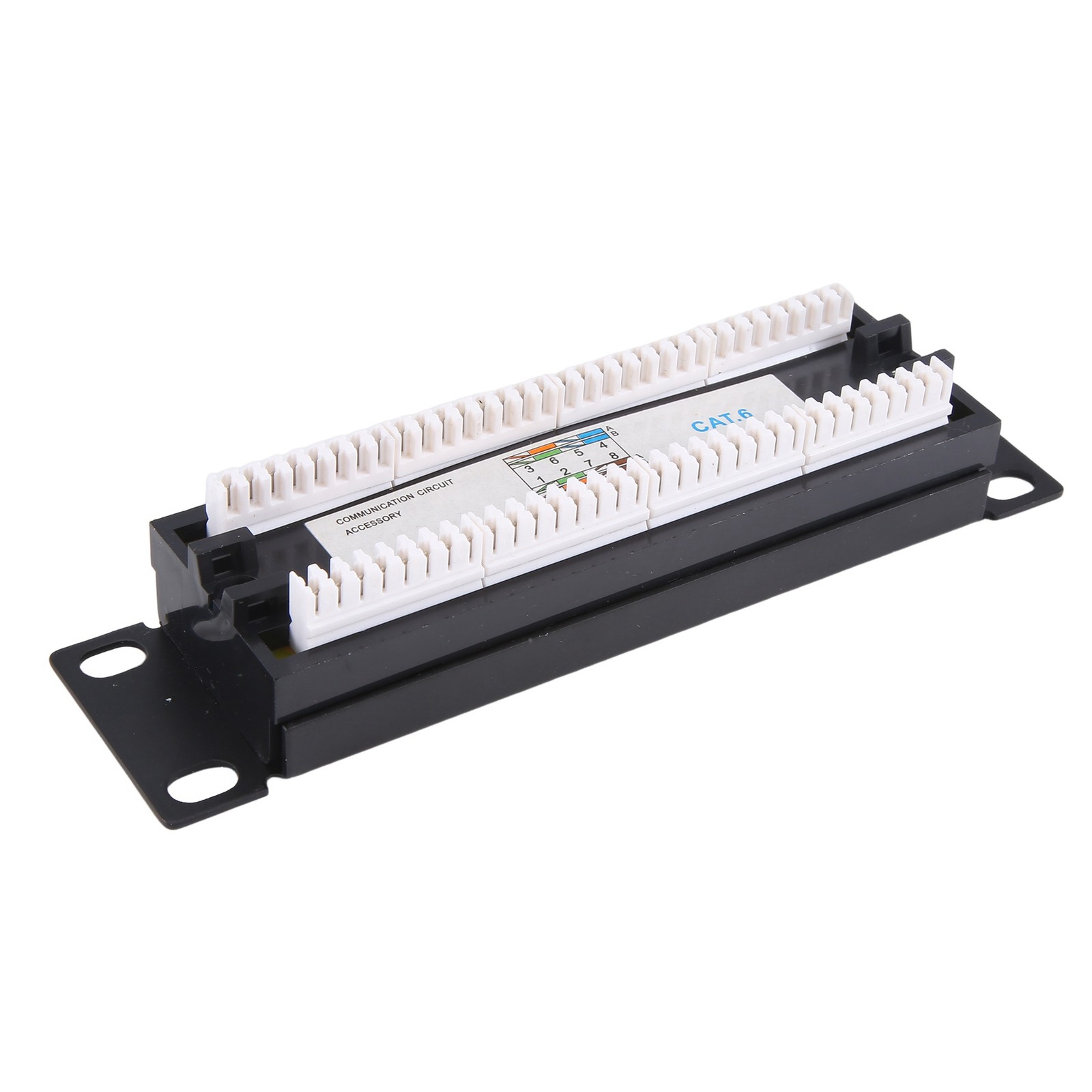 CAT6 8 Ports Patch Panel Rack 6.89 Inch 1U Rack Mount with RJ45 Socket for3115