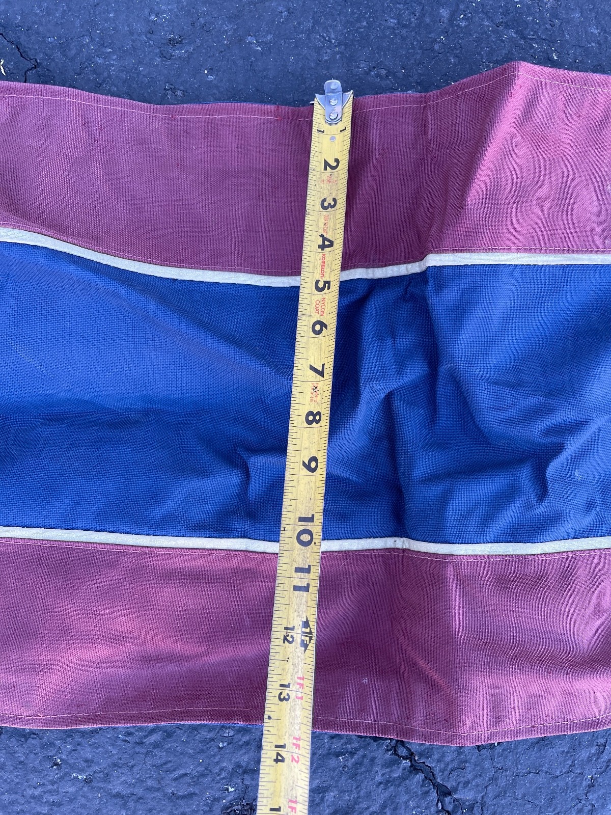 Vintage Pennegard Canvas Harris Show Horse Runner Red & Blue 11ft x 14in