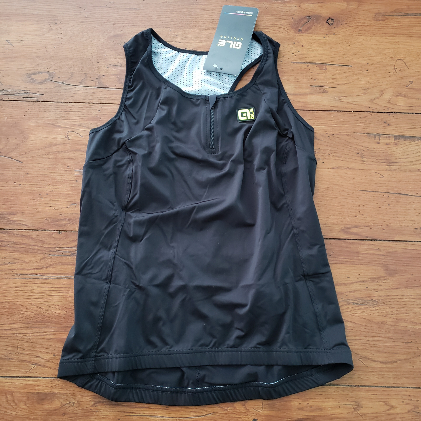Ale Cycling Womens Medium Tri Tank Top Black Singlet Ultra Light Triathlon M