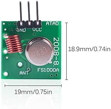 5 Sets 433M Transmitter + Receiver Kit High Frequency Super Regenerative Transce