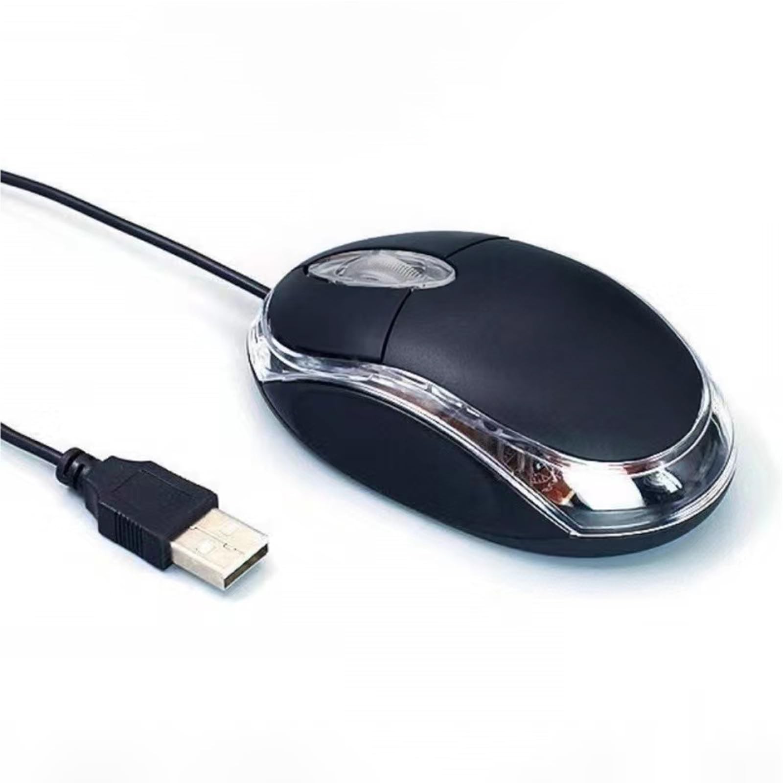 2 Pack Wired Mini Optical Mouse Computer Ergonomic 2 pack black