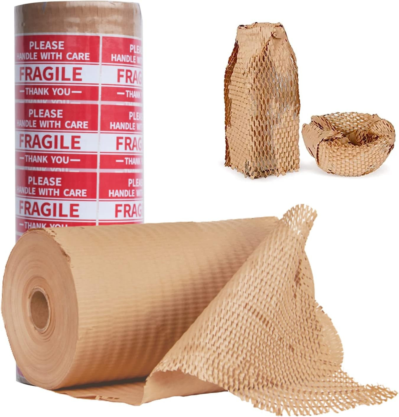 Honeycomb Packing Paper Wrap 12"X400' Recycled Cushion Wrapping Roll Eco Friendl