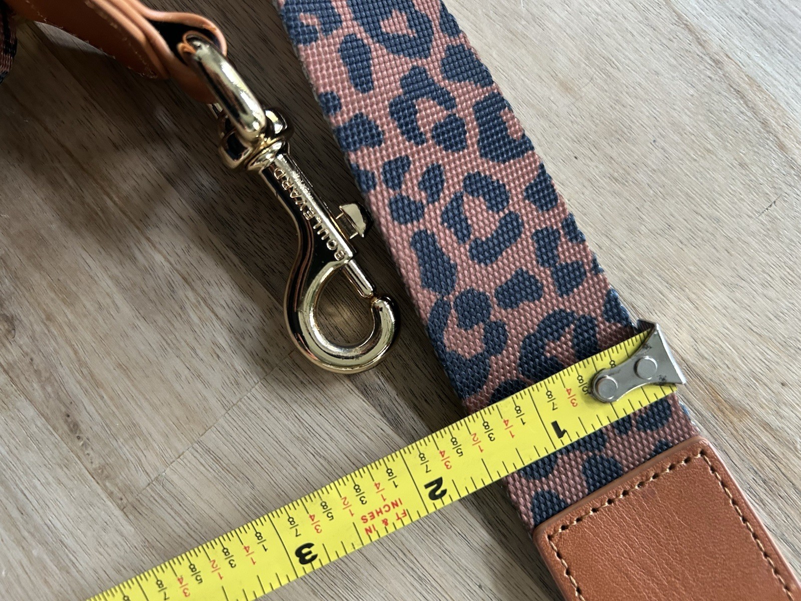Boulevard Leopard Print Adjustable Replacement Purse Strap Gold Crossbody