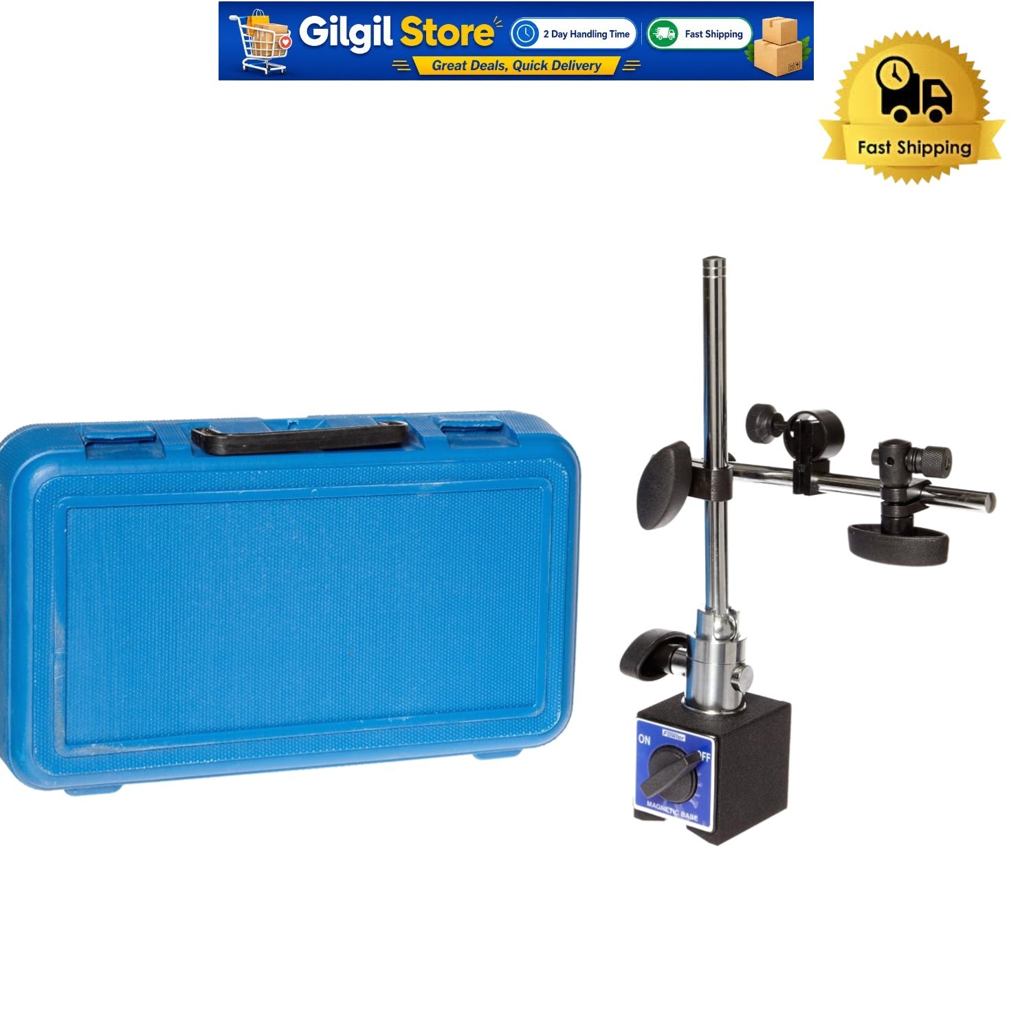 Durable Articulating Magnetic Base with 85lb Pull - Elite Measuring Solution