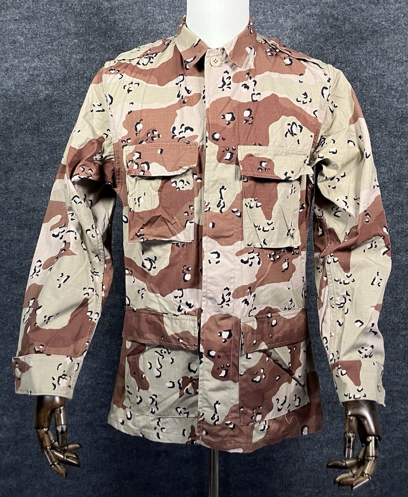 US Military Chocolate Chip Desert Camo Combat Coat Small Long 2005 Desert Storm