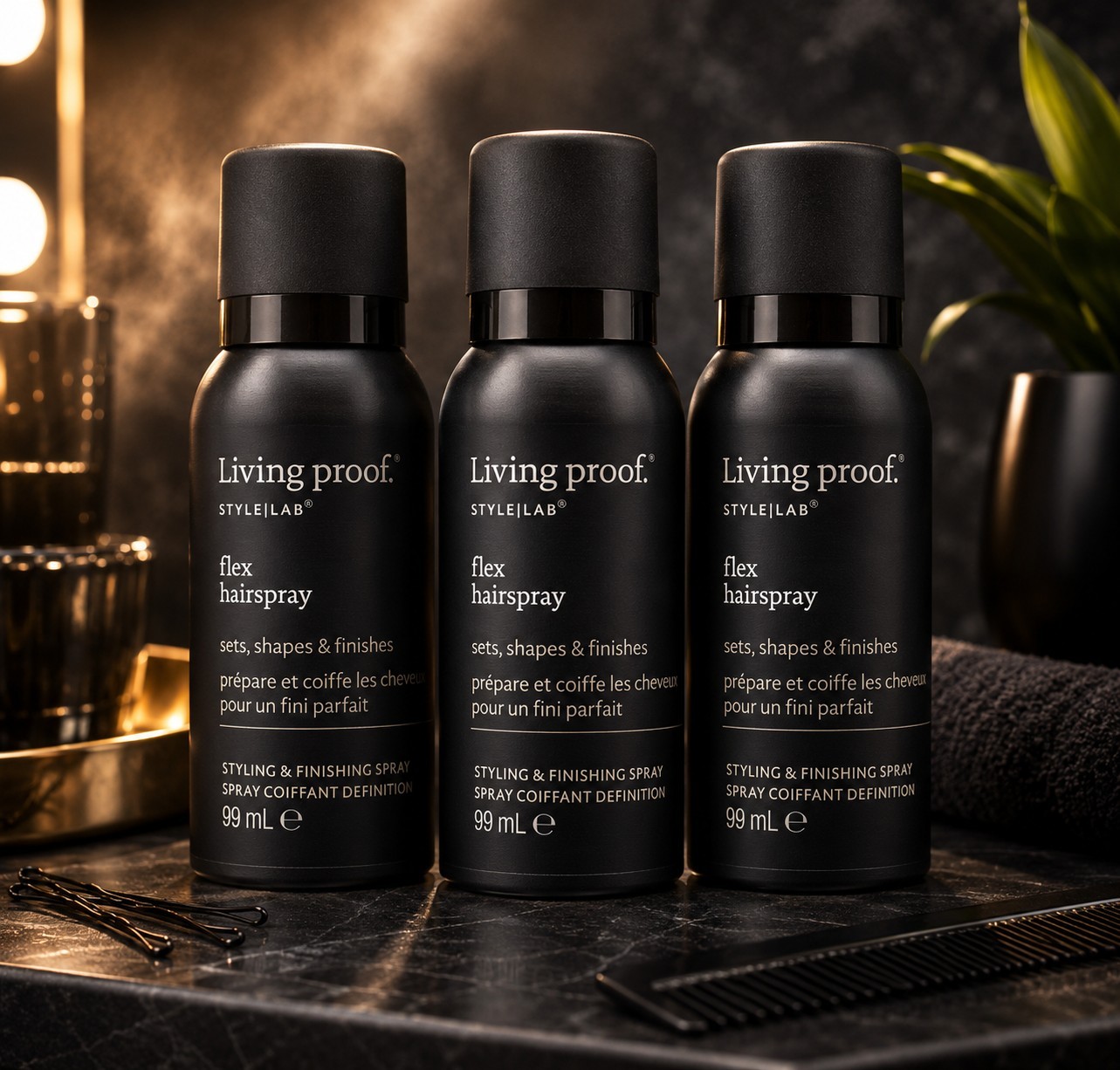 Living Proof Style Lab Flex Hairspray 3.0 oz Travel Size (3 Pack) NEW