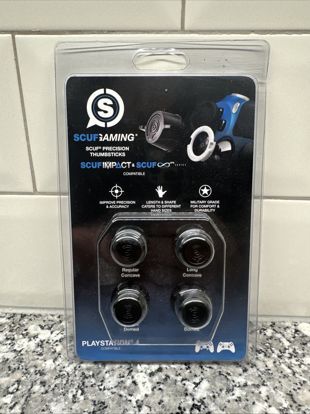 SCUF Gaming Precision Thumbsticks Kit for Sony PlayStation 4 PS4 (Black)