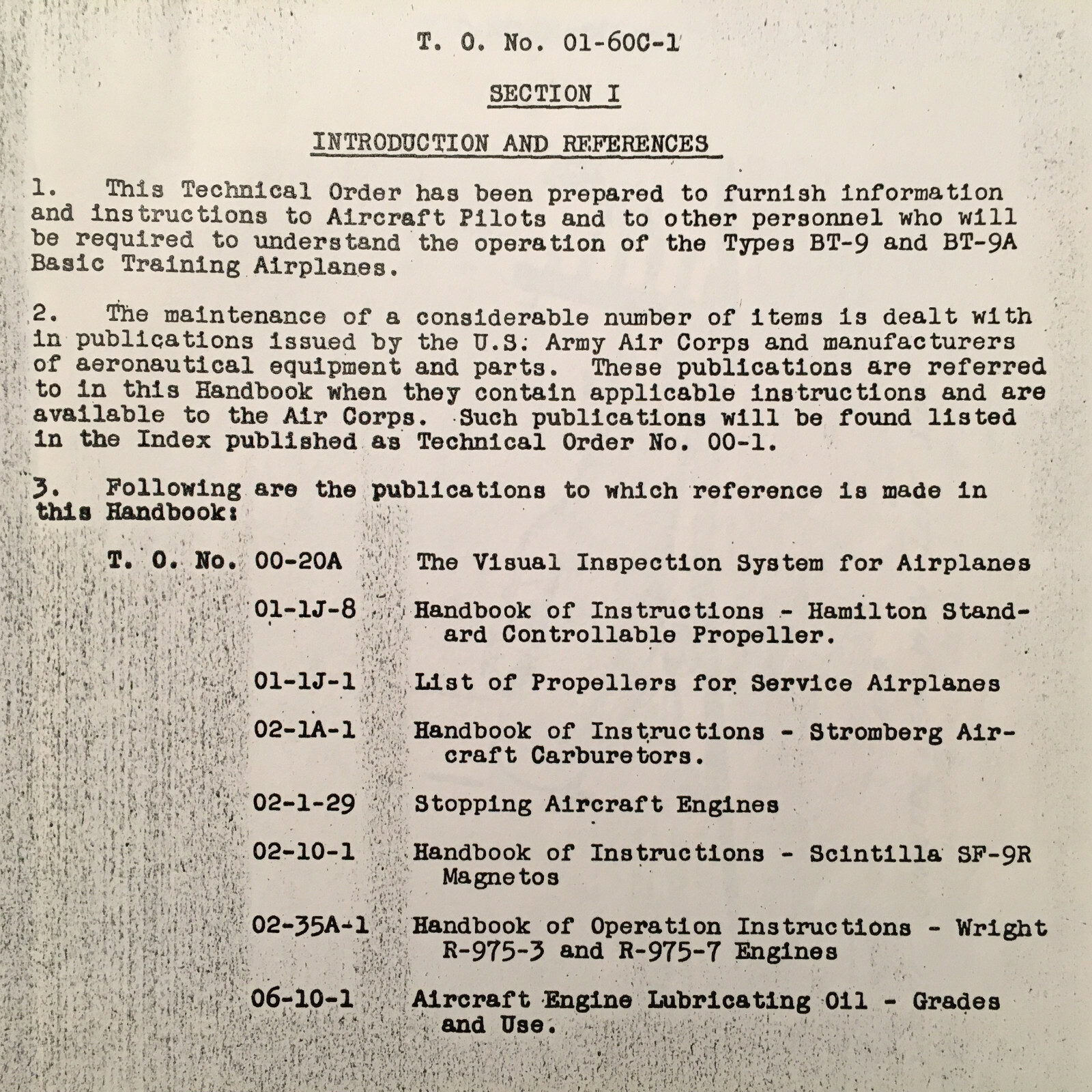 North American BT-9 & BT-9A Pilot's Flight Operating Manual